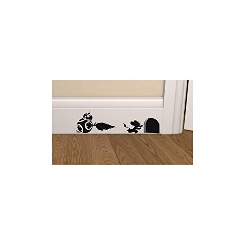 Epic Modz BB-8 vs Mouse Sockelleiste Vinyl Aufkleber Wandkunst Schlafzimmer Wohnzimmer Lounge Auto von Epic Modz