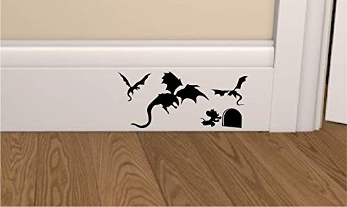 Epic Modz Game of Thrones Dragons vs Mouse Sockelleiste Vinyl Aufkleber Wandkunst Schlafzimmer Wohnzimmer Lounge Auto GOT von Epic Modz