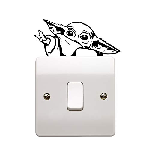 Epic Modz Inspired Lichtschalter-Vinyl-Aufkleber-Set für Kinderzimmer, Lichtschalter, Wandkunst, Geschenk, Aufkleber (schwarz) von Epic Modz