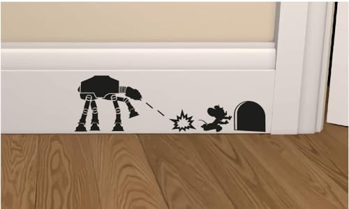Star Wars ATAT vs Mouse Skirting Board Vinyl Decal Sticker wall art bedroom living room lounge car von Epic Modz