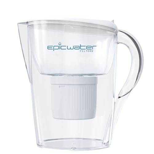 Epic Pure Gefiltert Wasser Krug - Ohne BPA - Entfernt Schwere Metalle, Mikroorganismen, Pestizide, Chemikalien, Industrielle Schadstoffe, Führen, Pharmazeutisch, Eisen von Epic Water Filters