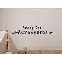 Abenteuer Kinderzimmer Aufkleber - Abziehbild Reise-Abenteuer Spielzimmer - Pfeil-Abziehbild - Reise-Kinderzimmer von EpiphanyDecals