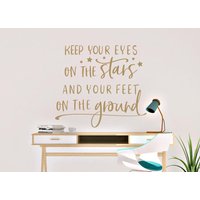 Behalte Die Sterne Im Blick Teen Girl Room Zitat von EpiphanyDecals