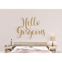 Hallo Wunderschöne Wand Aufkleber - Wand-Dekor Wand-Vinyl-Aufkleber von EpiphanyDecals