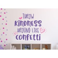Mädchen Raum Aufkleber, Tween Wand Raum, Dekor, Freundlichkeit Wie Konfetti Werfen, Wandtattoo Mädchen Raum Aufkleber, Tween Wand Raum, Dekor, Freundlichkeit Wie Konfetti Werfen, Wandtattoo von EpiphanyDecals