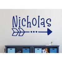 Pfeil Name Wand Aufkleber - Vinyl von EpiphanyDecals