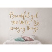 Schönes Mädchen, Du Kannst Erstaunliche Dinge Tun Aufkleber - Mädchen-Wandaufkleber - Teen Mädchen Wandaufkleber - Wandtattoo Schönes Mädchen, Du Kannst Erstaunliche Dinge Tun Aufkleber - Mädchen-Wandaufkleber - Teen Mädchen Wandaufkleber - Wandtattoo von EpiphanyDecals