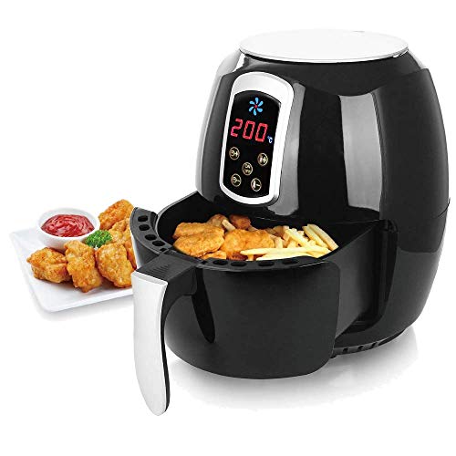 Epiq Heißluftfritteuse, Airfryer, Smart Fryer, Frittieren ohne Öl, 3,6 Liter Volumen, 1400 Watt, schwarz, Heissluft-Fritteuse,, 80000530 von Epiq