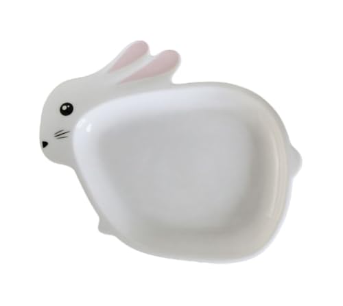 YBK Tech Niedlicher Keramik-Hasenteller für Ostern oder den täglichen Gebrauch (16,5 cm) von Eplze