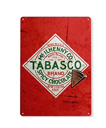 Blechschild Tabasco Spicy Chocolate Kitchen Cottage Hot Sauce Schild Blechschild 20,3 x 30,5 cm Blechschild Tabasco Spicy Chocolate Kitchen Cottage Hot Sauce Schild Blechschild 20,3 x 30,5 cm von EpochSign