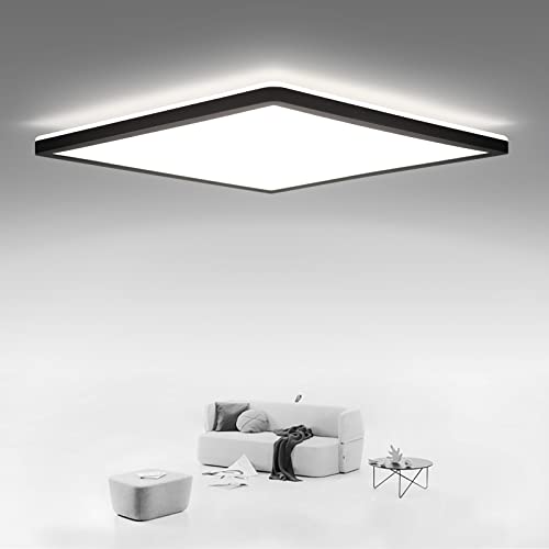 LED Deckenleuchte Flach, Ultra Dünn, IP54 Wasserdicht Deckenlampe Panel für Badezimmer, Flur, Keller, Küche – 15 W, 1800 lm, 4000 K, Schwarzes, Eckig, 22 cm LED Deckenleuchte Flach, Ultra Dünn, IP54 Wasserdicht Deckenlampe Panel für Badezimmer, Flur, Keller, Küche – 15 W, 1800 lm, 4000 K, Schwarzes, Eckig, 22 cm von Epochglo