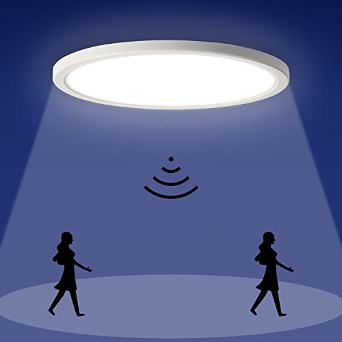 Epochglo Led Deckenlampe mit Bewegungsmelder, Lampe mit Bewegungsmelder innen, 18W 1800lm 4000K Deckenleuchte Flach IP44 für Flur/Keller/Badezimmer/Garage, 22cm, Ultra Dünn, Rund, Weiß Epochglo Led Deckenlampe mit Bewegungsmelder, Lampe mit Bewegungsmelder innen, 18W 1800lm 4000K Deckenleuchte Flach IP44 für Flur/Keller/Badezimmer/Garage, 22cm, Ultra Dünn, Rund, Weiß von Epochglo