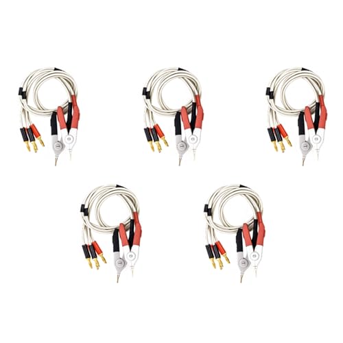 Epodmalx Isolierte Bananenstecker-Clips, Kabel, niedriger Widerstand, LCR Clip, Sonde, Leitungen, Testmessgerät, Terminal, Kelvin, 5 Paar von Epodmalx
