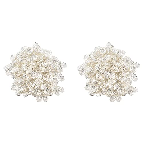 Epodmalx SchöNe Perle 6mm Silberton Blumen Perlen Kappen für Schmuck Machen (Über 1000 Stück) von Epodmalx
