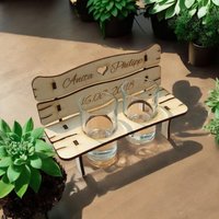 Schnapsbank Mit Gravur/Schnapsgläser Hochzeit Hochzeitstag Individuelles Geschenk Schnapsbank Mit Gravur/Schnapsgläser Hochzeit Hochzeitstag Individuelles Geschenk von Epodreams