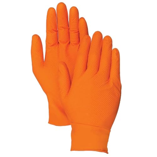 Eppco 8847 Tiger Griff Orange Nitril Handschuhe - XXXL (3XL) - Texturiert Griff - Kiste (80pc) von Eppco