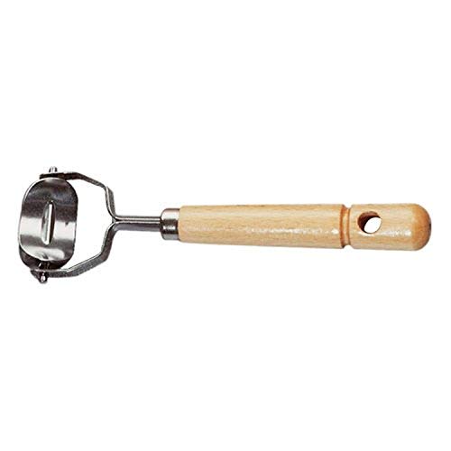 Eppicotispai Kleiner ovaler Dellenschneider aus Edelstahl mit Strandholzgriff, silberfarben von Eppicotispai