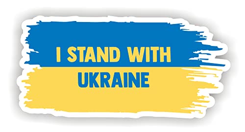 EppoBrand 2X Stand with Ukraine Unterstützt die Ukraine Flagge Aufkleber für Auto Stoßstange Fenster Skateboard Fahrrad Snowboard Gepäck Wasserflasche MacBook Laptop EppoBrand 2X Stand with Ukraine Unterstützt die Ukraine Flagge Aufkleber für Auto Stoßstange Fenster Skateboard Fahrrad Snowboard Gepäck Wasserflasche MacBook Laptop von EppoBrand
