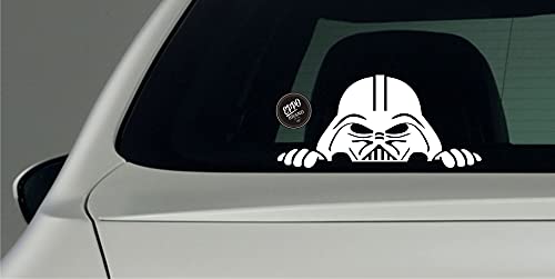 EppoBrand Darth Vader On Board Spähen Mandalorianischer Vinyl Aufkleber 20x11 cm für Autos LKW Fenster Stoßstange Kühlschrank Skate Binder Fahrrad Laptop Macbook Notebook von EppoBrand