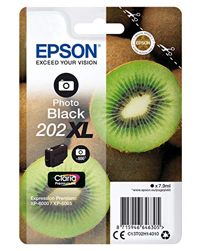 C13T02H14010 - SINGLEPACK Photo Black 202XL Singlepack Photo Black 202XL Claria Premium Ink von Epson