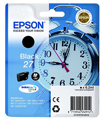 Epson Durabrite Ultra Schwarz Tintenpatrone für Drucker, Schwarz, WF 36Xx / 7110 / 76Xx, Standard Yield, Leuchtmittel von Epson