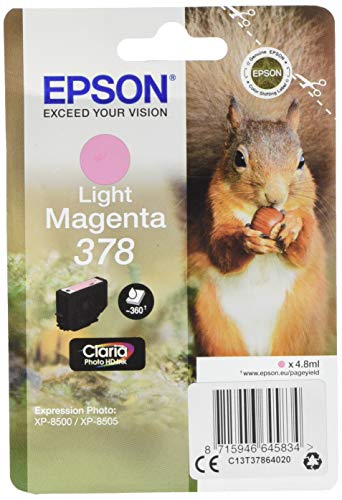 Epson 378 Eichhörnchen Hell Magenta Original Tintenpatrone XP-8500 XP-8505 XP-8600 XP-8605 XP-8606 XP-8700 von Epson