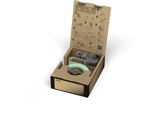 Epson BR-VN18WB-E Verbrauchsmaterialien: Klebebänder aus Vinyl, WHT/BLK 18 mm, 45 m von Epson