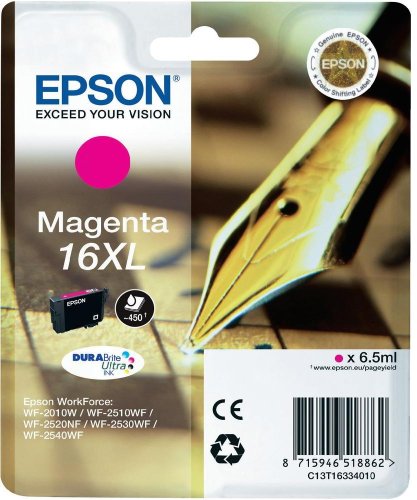 Epson C13T16334010 6,5 ml DURABRITE ULTRA INK New WF2010 Kartusche, 450 Seiten, magenta von Epson