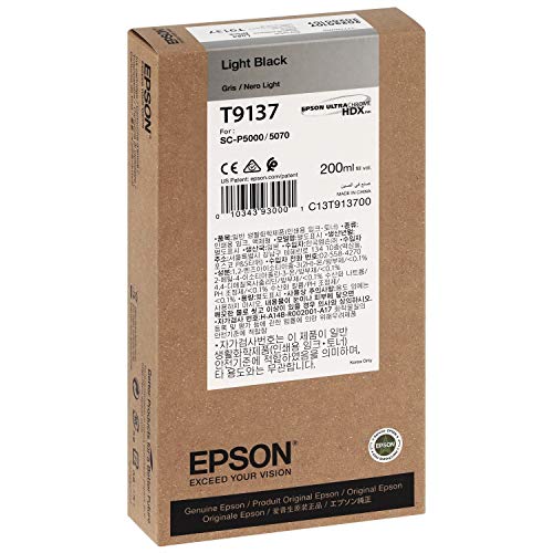 Epson C13T913700 passend für Scp5000 Tinte hell Schwarz 200ml Epson C13T913700 passend für Scp5000 Tinte hell Schwarz 200ml von Epson