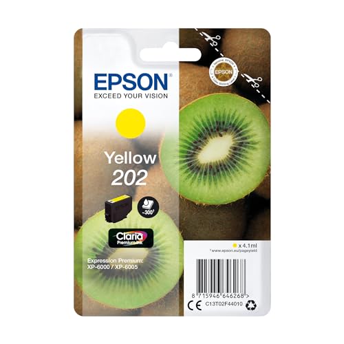 Epson EP64626 Original 202 Tinte Kiwi (XP-6000 XP-6005XP-6100XP-6105,AmazonDashReplenishment-fähig)gelb von Epson