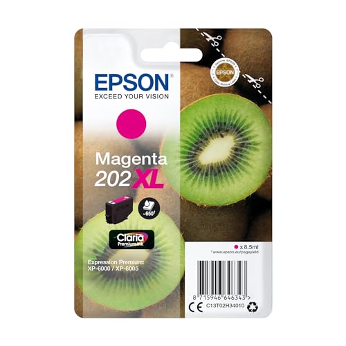 Epson EP64634 Original 202XL Tinte Kiwi (XP-6000, XP-6005, XP-6100, XP-6105), magenta von Epson
