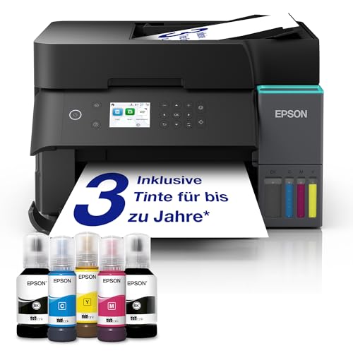 EcoTank ET-3950 A4-Multifunktionsdrucker mit Wi-Fi & AirPrint Tintentank, automatischem Dokumenteneinzug, beidseitigem Druck, Scannen & Kopieren, bis zu 3 Jahre Tinte im Lieferumfang enthalten EcoTank ET-3950 A4-Multifunktionsdrucker mit Wi-Fi & AirPrint Tintentank, automatischem Dokumenteneinzug, beidseitigem Druck, Scannen & Kopieren, bis zu 3 Jahre Tinte im Lieferumfang enthalten von Epson