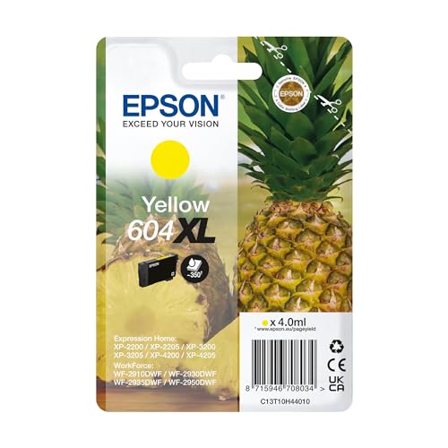 Epson Orginal 604XL Tinte Ananas Singlepack gelb XL, XP-2200 XP-2205 XP-3200 XP-4205 WF2910DWF WF2930DWF WF2950DWF, ReadyPrint Flex-Tintentarife von Epson