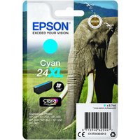 Epson Original 24XL Elefant Druckerpatrone cyan 740 Seiten 9ml (C13T24324012) von Epson