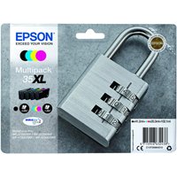 Epson Original 35XL Schloss Druckerpatronen 4er Multipack schwarz cyan magenta gelb (C13T35964010) von Epson