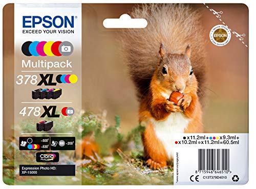 Epson Original 378XL/478XL Tinte Eichhörnchen, XP-15000, Multipack 6-farbig von Epson