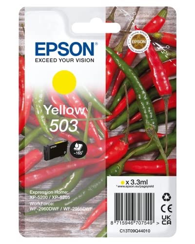 Epson Original 503 Tinte Chili Singlepack gelb Standard, XP-5200 XP-5205 WF-2960DWF WF-2965DWF, ReadyPrint Flex-Tintentarife Epson Original 503 Tinte Chili Singlepack gelb Standard, XP-5200 XP-5205 WF-2960DWF WF-2965DWF, ReadyPrint Flex-Tintentarife von Epson