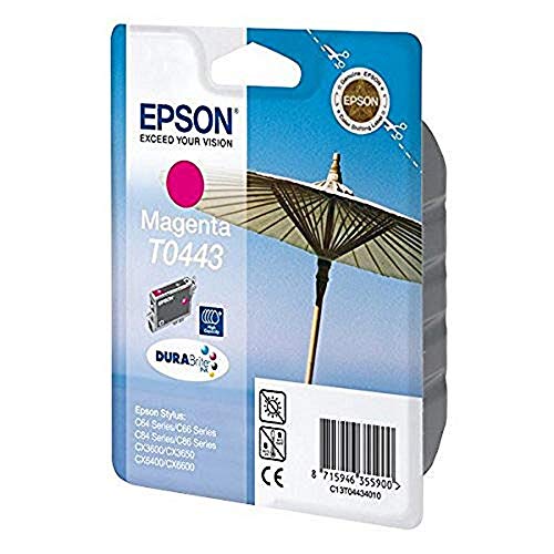 Epson T0443 Sonnenschirm, wisch- und wasserfeste Tinte (Singlepack) magenta von Epson
