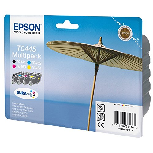 Epson T0445 Sonnenschirm, wisch- und wasserfeste Tinte (Multipack, 4-farbig) (CYMK) von Epson