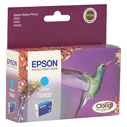 Epson T0802 Cyan Ink Cartridge, black von Epson