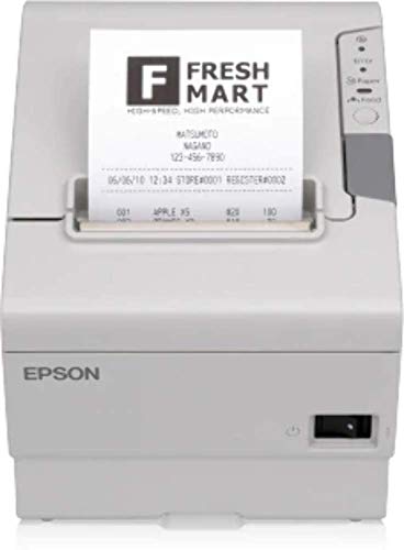 Epson TM-T88V (032) Thermal Line Quittungsdrucker, 300 mm/sek. Druckgeschwindigkeit, 180 dpi serielles Netzteil, UK-Kabel (Epson Cool White) (erneuert) von Epson
