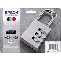 Epson Druckerpatrone T3586, 35 Original Kombi-Pack Schwarz, Cyan, Magenta, Gelb C13T35864010 von Epson