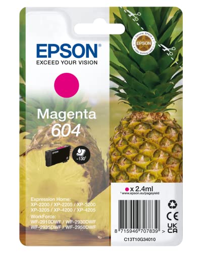 Epson Tinte Original Magenta 604 Patrone Standardgröße, C13T10G34020 von Epson