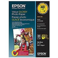 Epson Value Glossy Photo Paper - 10x15cm - 2x 20 Blätter (BOGOF) von Epson