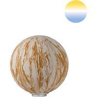 Epstein-Design Kugel Sahara Stationär CCT-LED Bodenleuchte mit ZigBee Ø: 30 cm, Sandstein von Epstein-Design