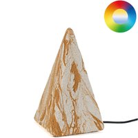 Epstein-Design Pyramide Sahara RGBCCT-LED Außenleuchte mit ZigBee Höhe: 36 cm, Sandstein von Epstein-Design