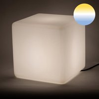 Epstein-Design Würfel CCT-LED Außenleuchte mit ZigBee 35 cm, weiß von Epstein-Design