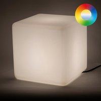 Epstein-Design Würfel RGBCCT-LED Außenleuchte mit ZigBee 35 cm, weiß von Epstein-Design