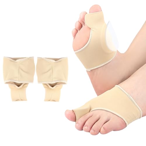 Epunk Silikon-Socken zur Korrektur von Ballenzehen, Hautton – Lycra-Zehenglätter für Hallux Valgus, überlappende Zehenentlastung, rutschfester Gel-Trenner, Einheitsgröße von Epunk