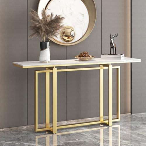 EPUZER 80 * 35 * 80cm Golden Konsolentisch, Hallway Entryway Table for Living Room, Sofatisch Flurtisch Eingangstisch for Wohnzimmer, Flur(Black 1) von EPUZER